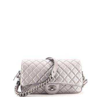 Chanel Casual Rock Airlines Flap Bag Quilted Goatskin Small