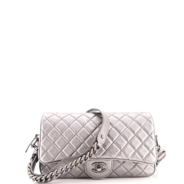 Chanel Casual Rock Airlines Flap Bag Quilted Goatskin Small