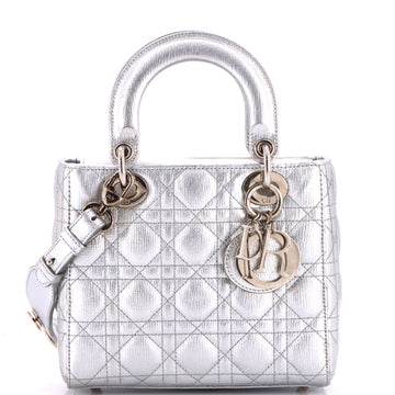 Christian Dior My ABCDior Lady Dior Bag Metallic Cannage Quilt Leather