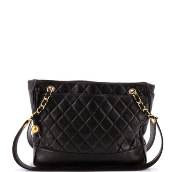 Chanel Vintage Shopping Tote Quilted Lambskin Medium
