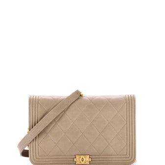 Chanel Boy Wallet on Chain Quilted Caviar