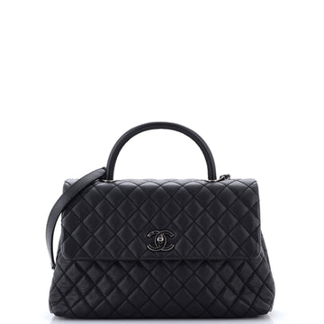 Chanel Coco Top Handle Bag Quilted Caviar Medium