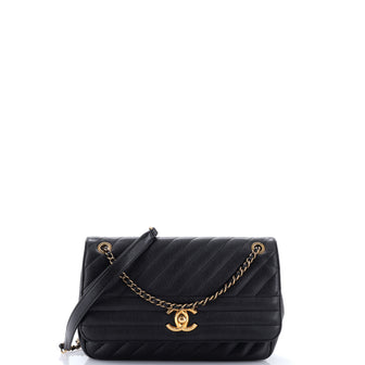 Chanel CC Flap Bag Diagonal Quilted Goatskin Medium