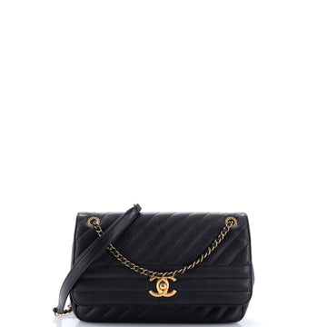 Chanel CC Flap Bag Diagonal Quilted Goatskin Medium