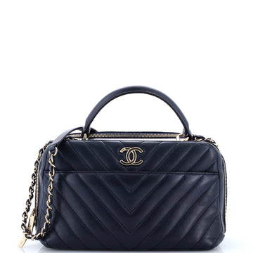 Chanel Trendy CC Bowling Bag Chevron Lambskin Medium
