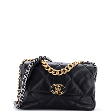 Chanel 19 Flap Bag Quilted Leather Large