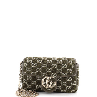 Gucci GG Marmont Flap Bag Matelasse GG Boucle Tweed Mini