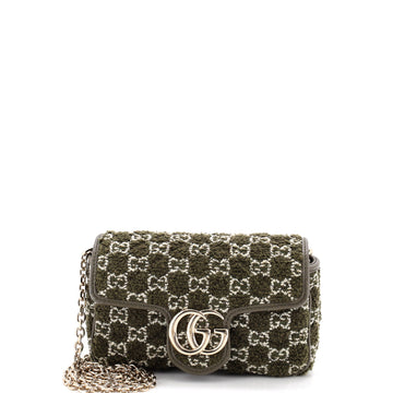 Gucci GG Marmont Flap Bag Matelasse GG Boucle Tweed Mini