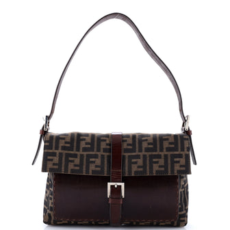 Fendi Vintage Shoulder Bag Zucca Canvas Medium
