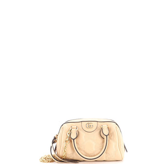 Gucci Ophidia Convertible Boston Top Handle Bag GG Matelasse Leather Mini