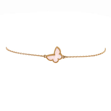 Van Cleef & Arpels Sweet Alhambra Butterfly Bracelet 18K Yellow Gold and Mother of Pearl