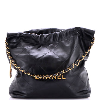 Chanel 22 Chain Hobo Quilted Calfskin Small