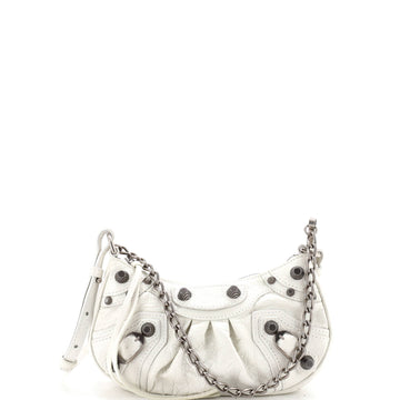 Balenciaga Le Cagole Giant Studs Chain Shoulder Bag Leather XS