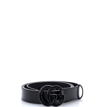 Gucci GG Marmont Monochrome Belt Leather with Enamel Wide