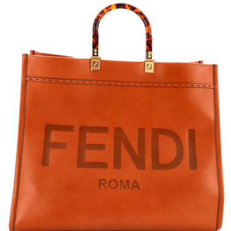 Fendi Sunshine Shopper Tote Leather Large