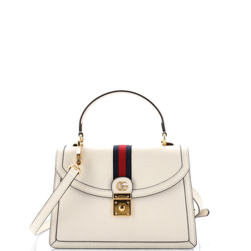 Gucci Ophidia Flap Top Handle Bag Leather Small