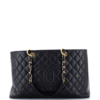 Chanel Grand Shopping Tote Quilted Caviar XL