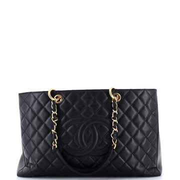 Chanel Grand Shopping Tote Quilted Caviar XL
