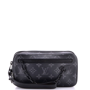 Louis Vuitton Pochette Volga Monogram Eclipse Canvas