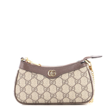 Gucci Ophidia Charm Shoulder Bag GG Coated Canvas with Leather Mini