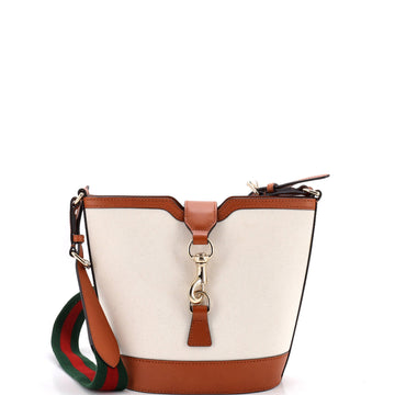 Gucci Web Ophidia Bucket Bag Canvas with Leather Mini