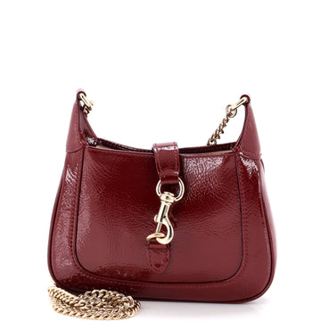 Gucci Jackie Notte Chain Hobo Patent Mini
