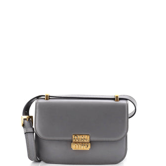 Miu Miu Logo Clasp Crossbody Bag City Calf Small
