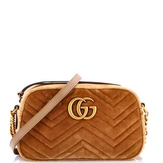 Gucci GG Marmont Shoulder Bag Matelasse Velvet Small