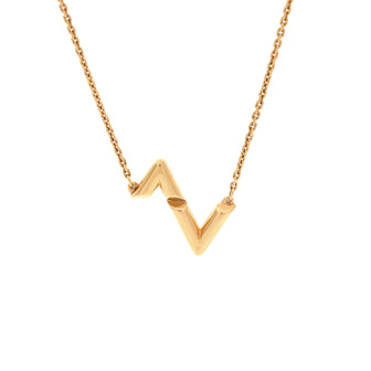 Louis Vuitton LV Volt Upside Down Pendant Necklace 18K Yellow Gold