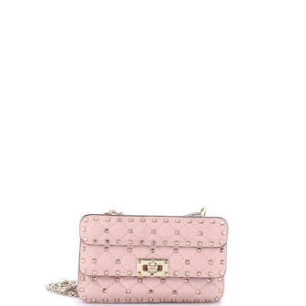 Valentino Garavani Rockstud Spike Flap Bag Quilted Leather Small
