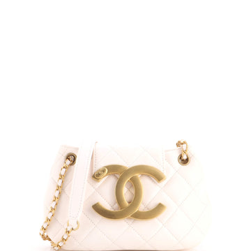 Chanel Giant CC Chain Compartment Messenger Bag Quilted Lambskin Small