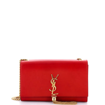 Saint Laurent Classic Monogram Tassel Crossbody Bag Leather Medium