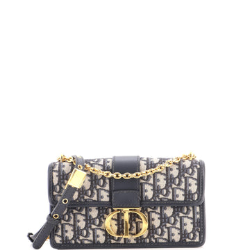 Christian Dior 30 Montaigne Chain Flap Bag Oblique Canvas East West