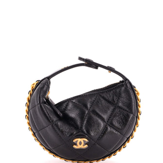 Chanel Chain Around Hobo Pouch Quilted Lambskin Extra Mini