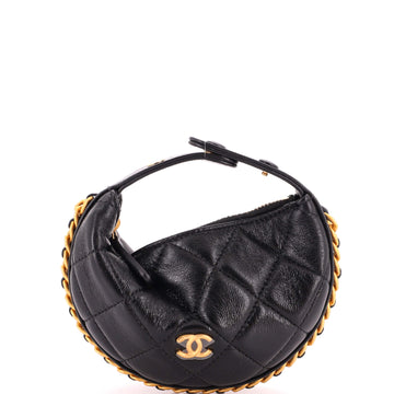 Chanel Chain Around Hobo Pouch Quilted Lambskin Extra Mini