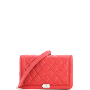 Chanel Boy Wallet on Chain Quilted Caviar