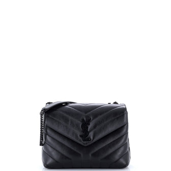 Saint Laurent Loulou Shoulder Bag Matelasse Chevron Leather Small