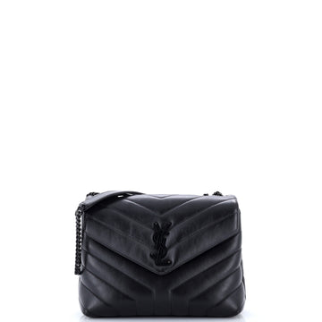 Saint Laurent Loulou Shoulder Bag Matelasse Chevron Leather Small