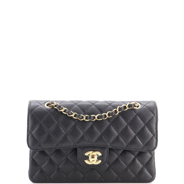 Chanel Classic Double Flap Bag Quilted Caviar Small
