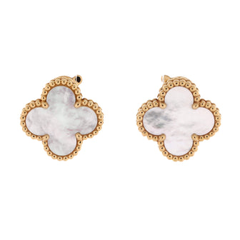 Van Cleef & Arpels Magic Alhambra Earrings 18K Yellow Gold and Mother of Pearl
