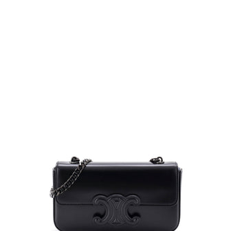 Celine Triomphe Chain Shoulder Bag Leather Small