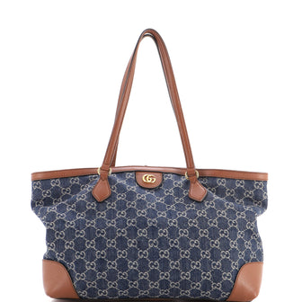 Gucci Ophidia Shopping Tote GG Denim Medium