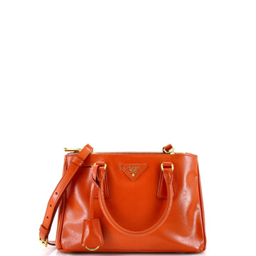 Prada Double Zip Lux Tote Vernice Saffiano Leather Mini