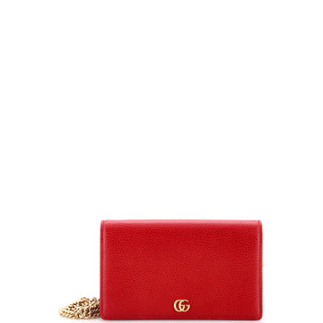 Gucci Petite GG Marmont Chain Wallet Leather Mini