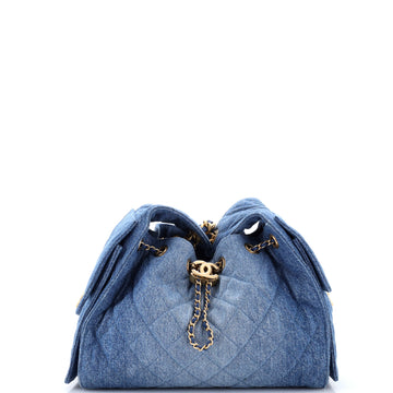 Chanel 25 Hobo Bag Quilted Denim Small