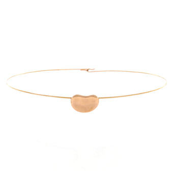 Tiffany & Co. Elsa Peretti Bean Wire Choker Necklace 18K Rose Gold 20mm