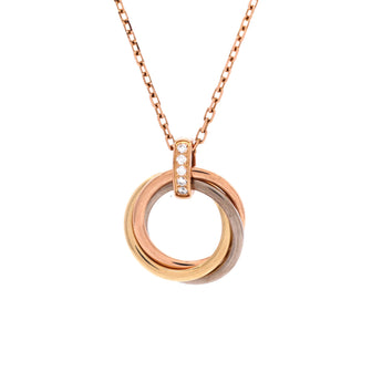 Cartier Trinity Pendant Necklace 18K Tricolor Gold and Diamonds