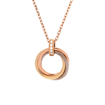 Cartier Trinity Pendant Necklace 18K Tricolor Gold and Diamonds