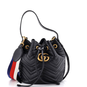 Gucci GG Marmont Bucket Bag Matelasse Leather Small