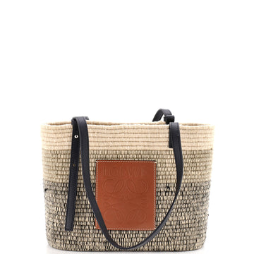 Loewe Square Basket Tote Woven Raffia Small